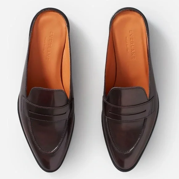 Everlane Modern Penny Loafer Slide Mule in Oxblood - Picture 1 of 6